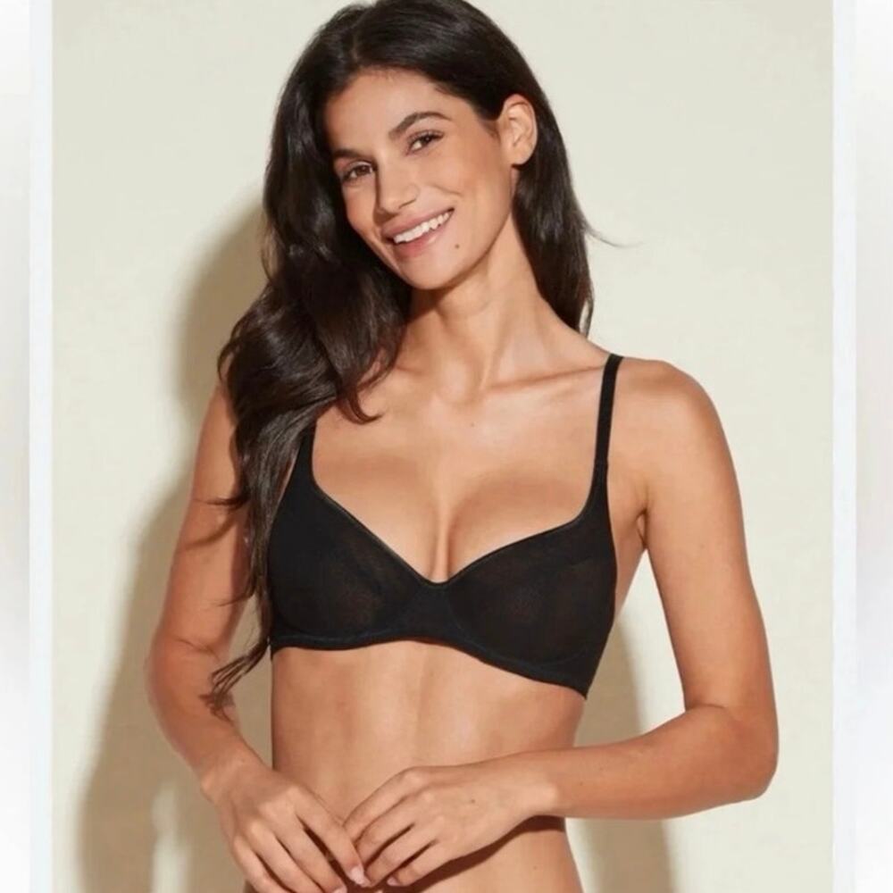 Cosabella Soire Confidence Black Sheer Underwire Bra 32C Mesh